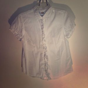 ❤️ Talbots Ruffle Button Down Top